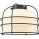 Franklin Restoration Bell Cage 1 Light 9 inch Black Antique Brass Mini Pendant Ceiling Light in Incandescent, Matte White, Franklin Restoration
